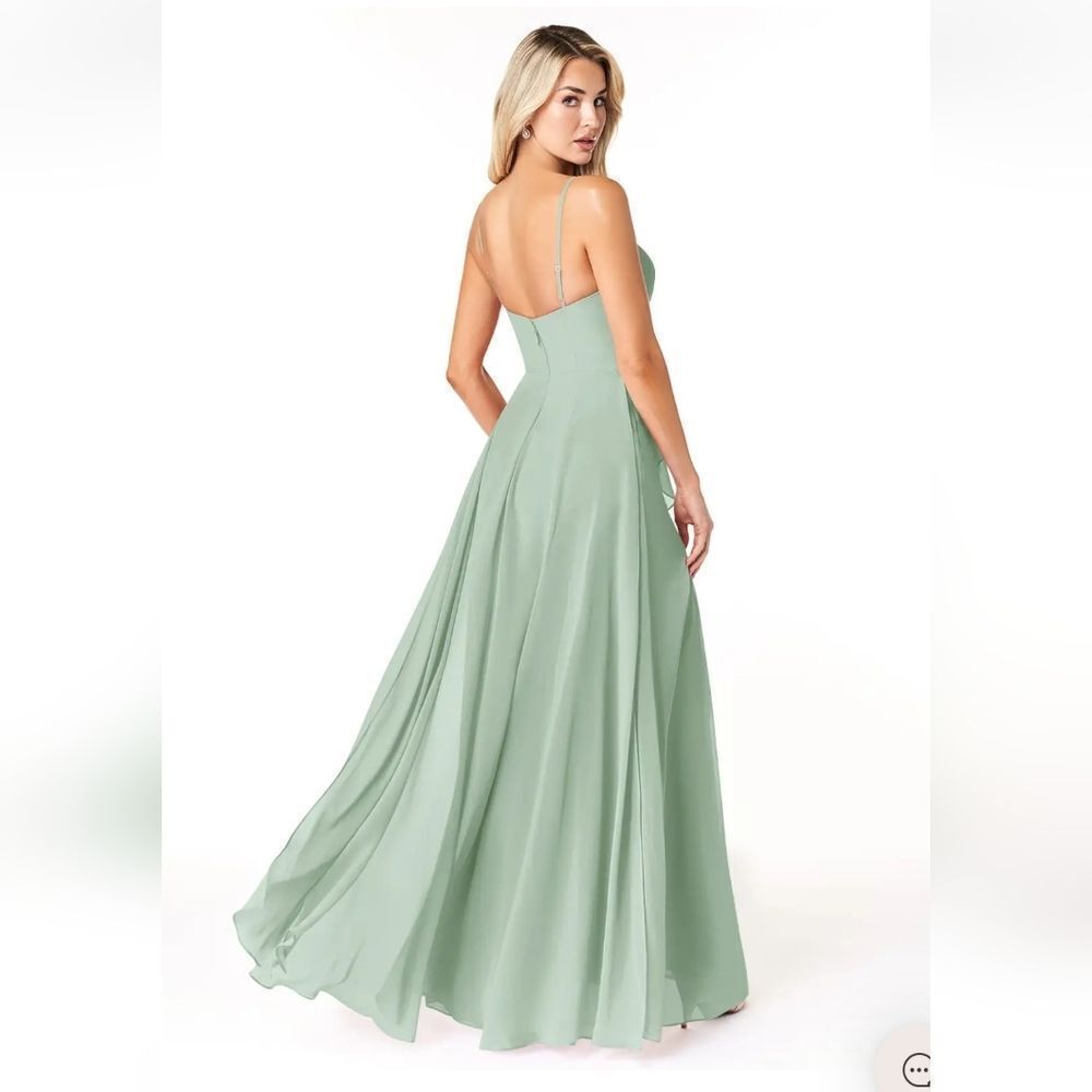 Azazie Emerald Agave evening gown size A4